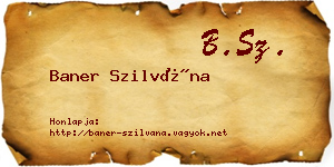 Baner Szilvána névjegykártya